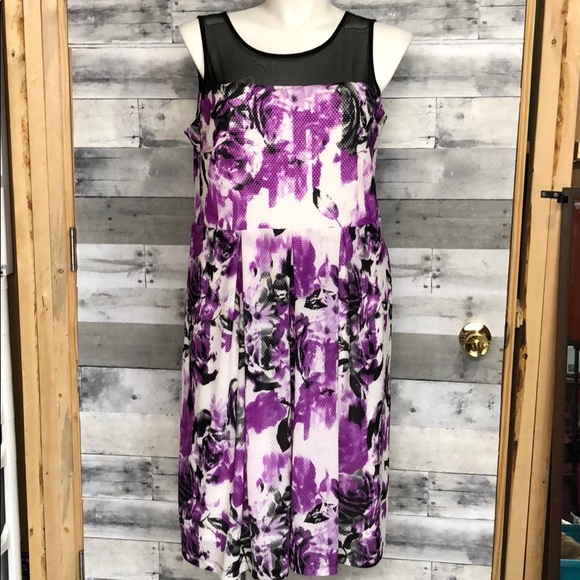 plus size purple skater dress